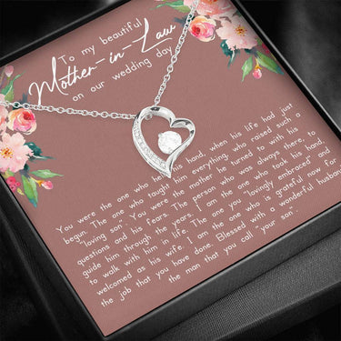 Mother In Law On Our Wedding Day Forever Love Necklace - Love You This Much